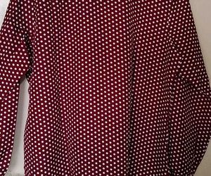 Chic Polka Dot (Maroon) Long Sleeve Top