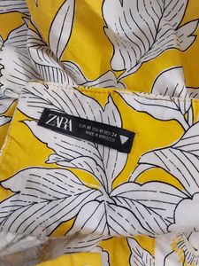 Zara Yellow Floral Midi Dress