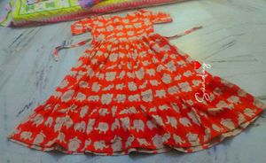 🧡Baby Elephant Print Maxi Dress
