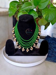 Stunning Green Beaded Jewellery Set