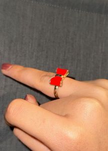 Cute Red Bow Ring