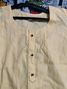 Yellow Cotton Kurta