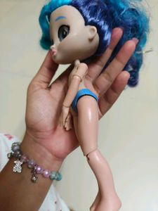 Cute Blue Hair Doll Toy