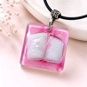 Unique Pink Glass Pendant