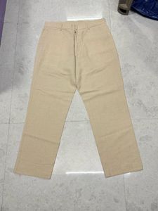 Classic Linen Beige Trousers Pant