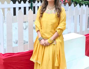 Elegant Yellow Embroidered Salwar Suit