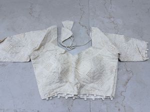 Unused off White sequins Blouse
