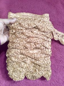 Beautiful Golden Ribbon Lace In Cutting Dizine🏵🏵