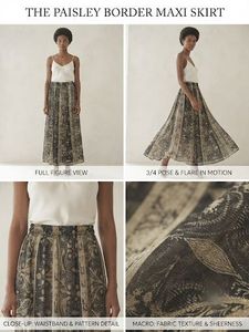 Bohemian Paisley Print Maxi Skirt