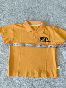 Cute Orange Polo Shirt with Cactus Print