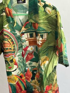 Men's Tropical Print Short Sleeve Shirt