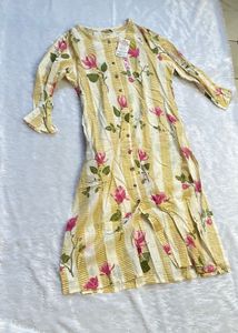 Floral Striped Kurta
