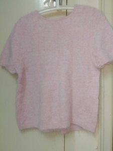Baby Pink Fuzzy Button-Up Cardigan