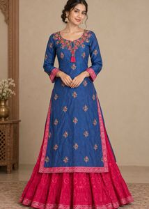 Embroidered hand work gown