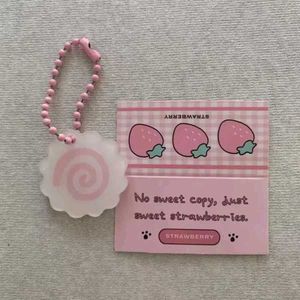 Kawaiii Strawberry &amp; Narutomaki Keychain