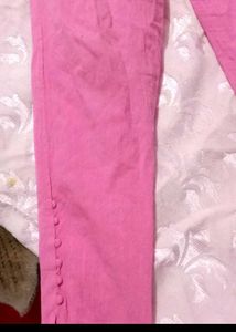 Pink Casual Skinny Pants