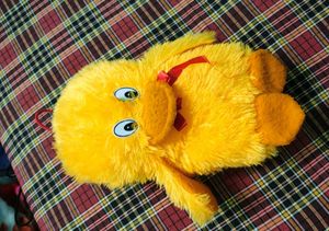 Cute Fluffy Yellow Duck Toy Bag