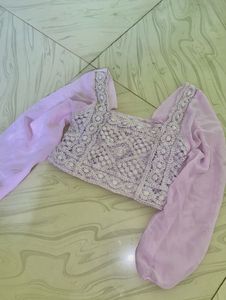 Light Purple Crocheted Blouse