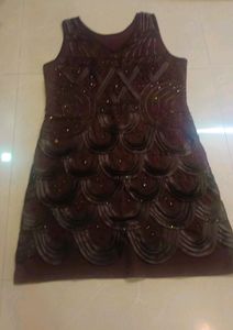 Brown colour short dress brand new
