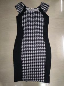 Chimpanzee Checkered Colour Bodycon Dress