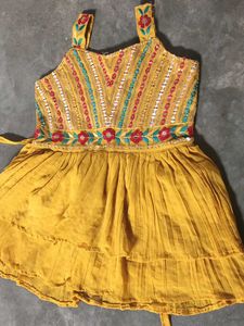 Designer Yellow Kurta Set with gharara