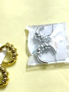 combo of 2 Twisted Hoop Earrings
