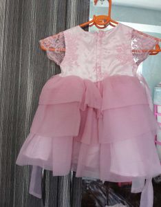Adorable Pink Tiered Party Dress