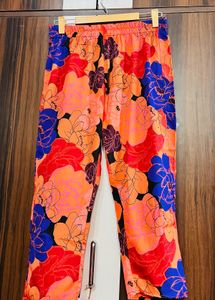 Vibrant Floral Print Palazzo Pants