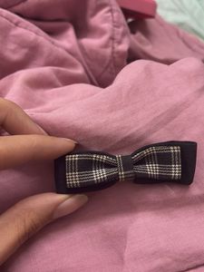 Cute Plaid Bow Hair Clip y2k