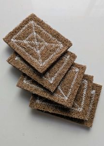 Natural Coir Scrubbers Set