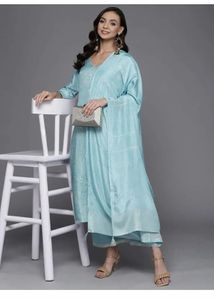 Libas Woven design silk blend kurta set