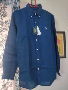 NEW Ralph Lauren Blue linen Shirt