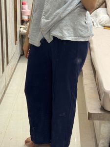 Comfortable Navy Blue Wide Leg Pants