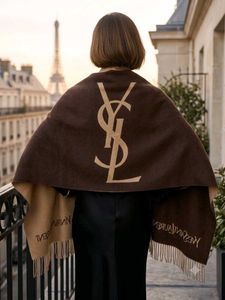 YSL Monogram stole in cashmere woolen