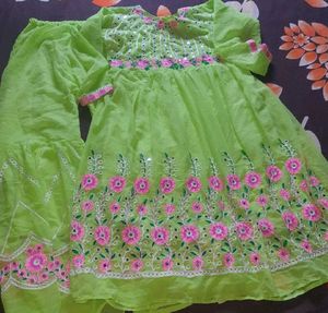 Beautiful Lime Green Kurta Set