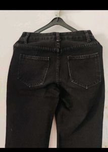 Trendy Black Flare Jeans