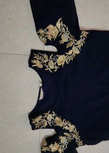 Elegant Navy Maternity Dress