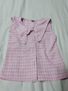 Pink Plaid shorts dress