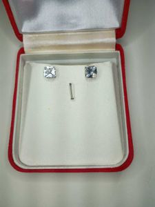New AD diamond Square cut Stud Earrings