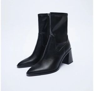 Zara leather ankle boots