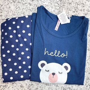 Cute Hello Bear Pajama Set