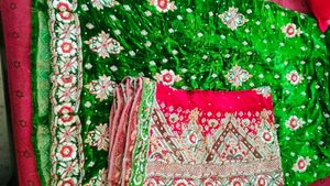 Embellished Velvet Lehenga Choli Set