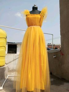 Stunning Yellow Tulle Gown