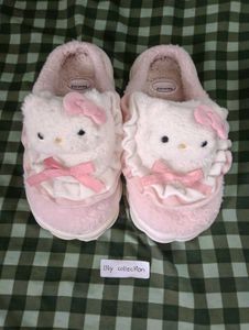 sanrio hello kitty fleece indoor room slippers