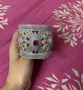 Exquisite CZ & Ruby Bracelet