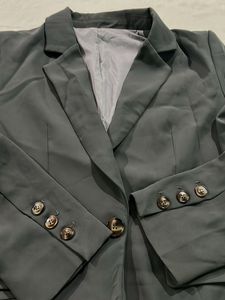Chic Grey Blazer Jacket