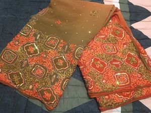 Party wear shaded Saree With Blouse