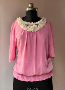 Pink Ruffled Top