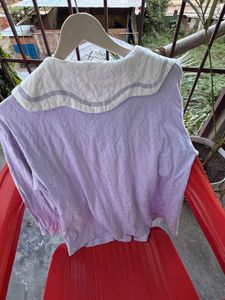 Cute Purple "Lucky Girl" Pajama Top