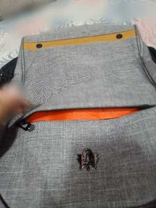 Stylish Grey Backpack with Tags